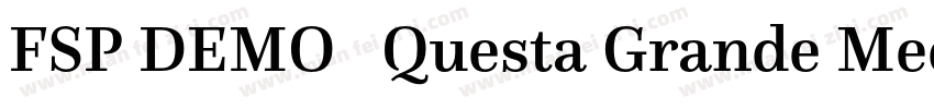 FSP DEMO   Questa Grande Medium Reg字体转换